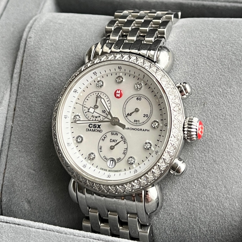 Michele Signature CSX-36 Diamond & Pearl Ladies Watch